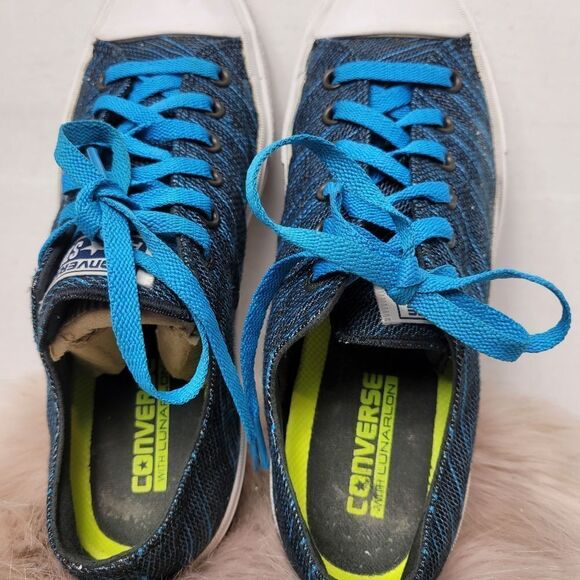 Converse Chuck Taylor All Star II Ox Knit 151091C Blue Men's Shoes Size 8 - Picture 8 of 10